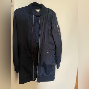 Navy Women’s Long Bomber Jacket